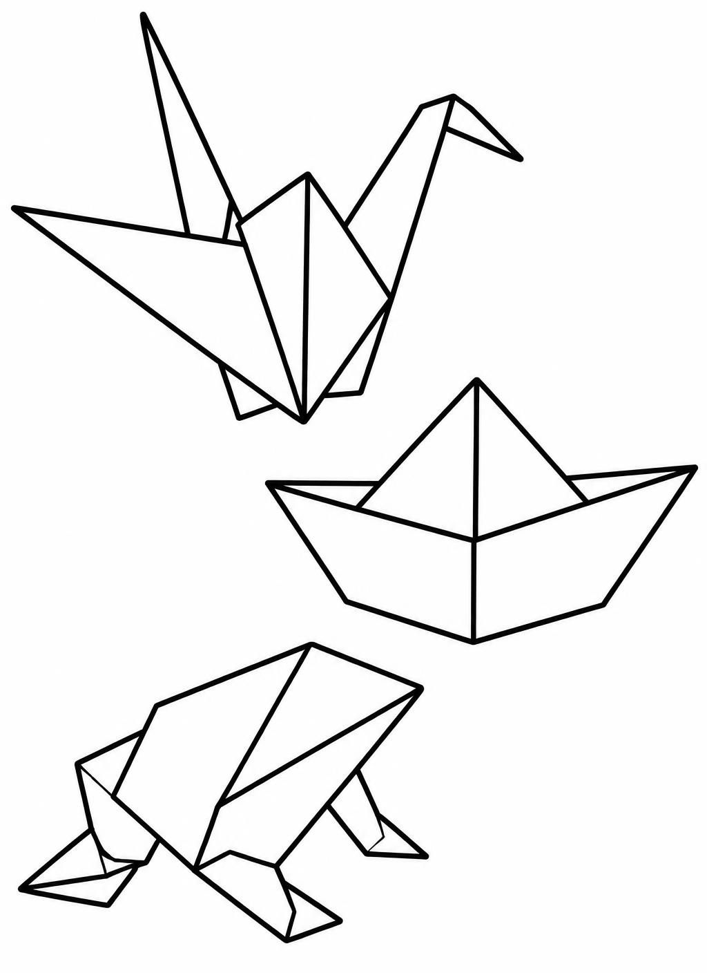 Ausmalbilder: Origami